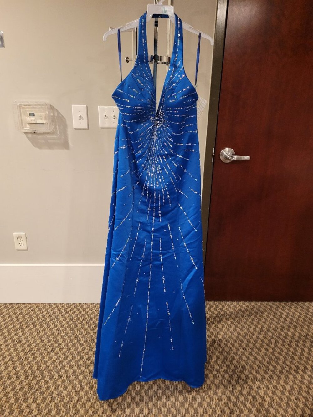 Mori Lee 8252 Size 16 Blue Prom Dress